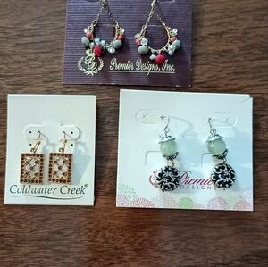 3 Pairs Lightweight Dangle Earrings